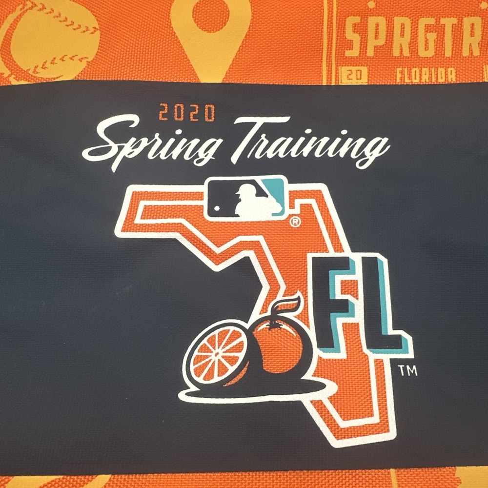 MLB Drawstring Backpack Florida Spring Training 2020 Bag FOCO Orange‎ NEW - Picture 2 of 9